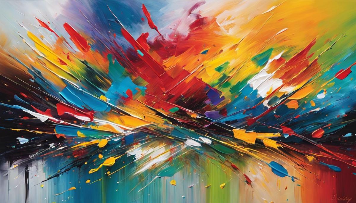 An image of a colorful and abstract painting made with brushstrokes, representing the vibrant world of marketing automation.