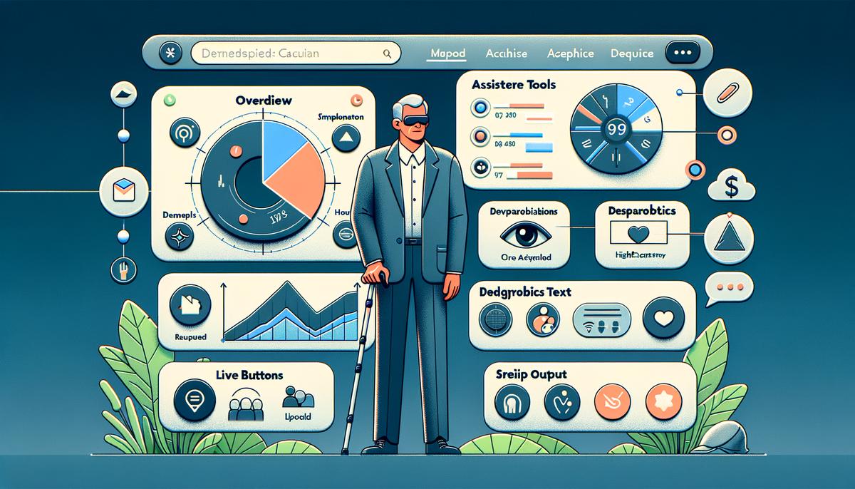 Image depicting Google Analytics interface for visually impaired users