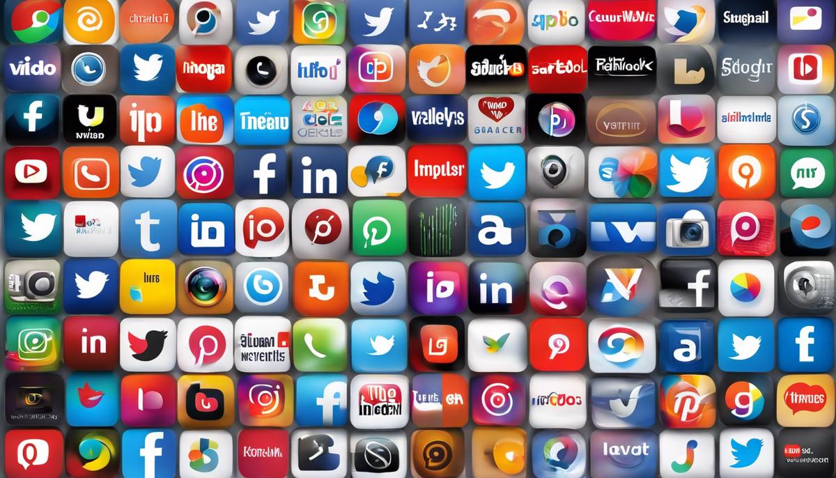 An image showing different social media platform logos, representing the diverse nature of video marketing platforms.